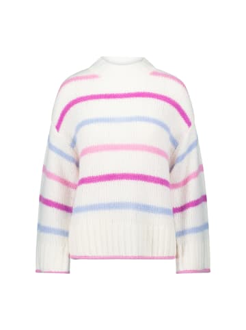 Zero Grobstrickpullover mit Streifen in CreamPink