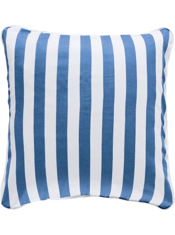 Erwin Müller Mako-Satin Kuschelkissenbezug in blau-weiß