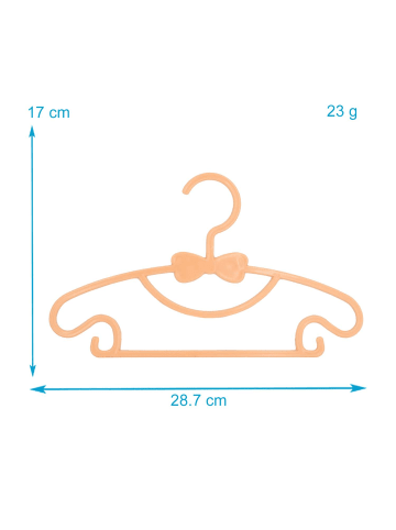 Intirilife 5x Kleiderbügel für Kinder in Orange