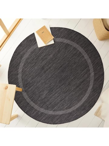 Melius Vivere Outdoor Teppich RELAX Schwarz Rund