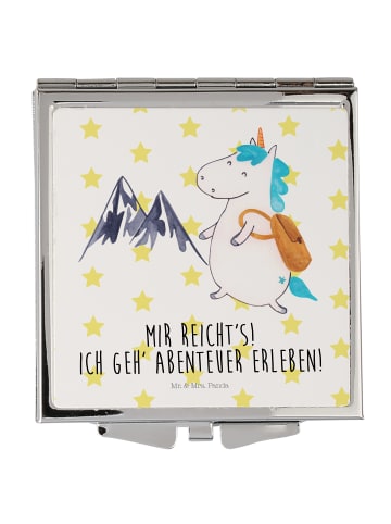 Mr. & Mrs. Panda Mini Spiegel Einhorn Bergsteiger mit Spruch in Weiß