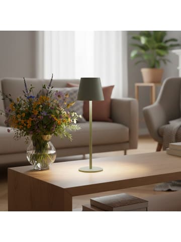 Coen Bakker LED Tischlampe dimmbar Farbwechsler IP44 Innen & Außen 36,5x11cm Glatt in Grün