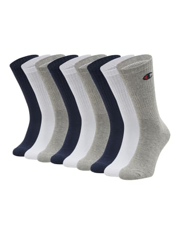 Champion Socken Crew Socks 9pk in White/Blue/Grey