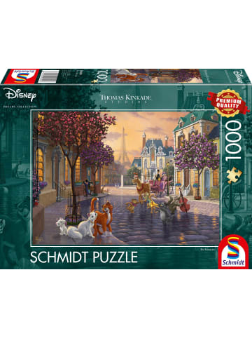 Schmidt Spiele Disney, The Aristocats Puzzle 1.000 Teile | Erwachsenenpuzzle Thomas Kinkade...