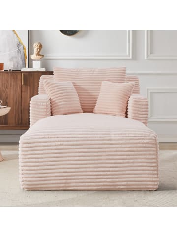 ABRIHOME Bequemes Schlafsofa, Relaxsessel ohne Montage in Rosa