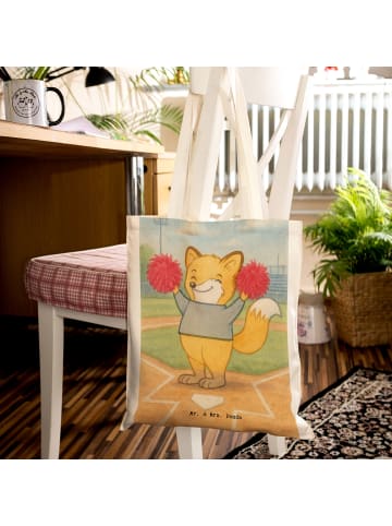 Mr. & Mrs. Panda Tasche Fuchs Cheerleader Design ohne Spruch in Weiß