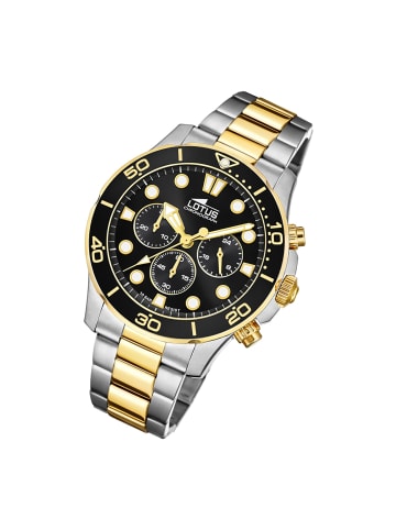 Lotus Chronograph-Armbanduhr Lotus Khrono silber, gold groß (ca. 45mm)
