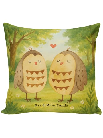 Mr. & Mrs. Panda Deko Kissen Eulen Liebe Design ohne Spruch in Weiß