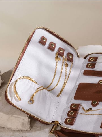 PURELEI Reiseetui Schmuck Brown