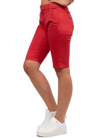 Cipo & Baxx Cipo & Baxx Damen Straight Fit Capri Hose Mid Waist WK186 Pink W25/