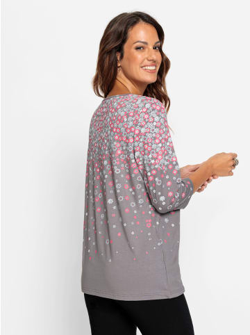 WITT WEIDEN Tunikashirt in grau-flamingo-bedruckt