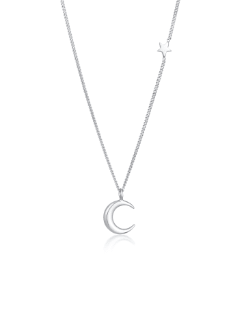 Elli Halskette 925 Sterling Silber Halbmond, Sterne, Stern in Silber