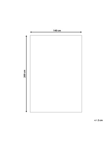 Beliani Shaggy DEMRE in Grau - (W) 140 x (H) 2 x (L) 200 cm