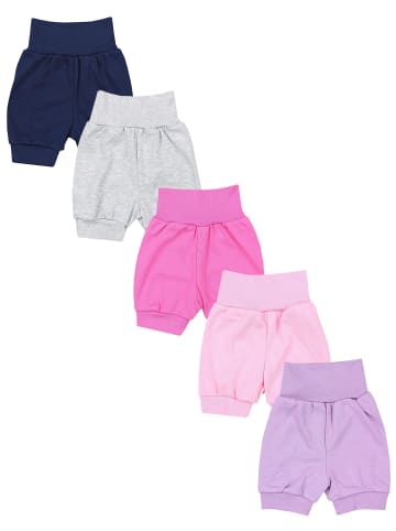 TupTam 5er- Set Sommershorts in grau/pink