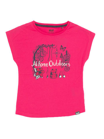 Jack Wolfskin Shirt Brand Tee Girl in Rosa