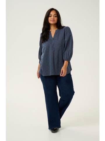 KAFFE curve Langarm-Bluse KCjolana Regular fit in Midnight Marine