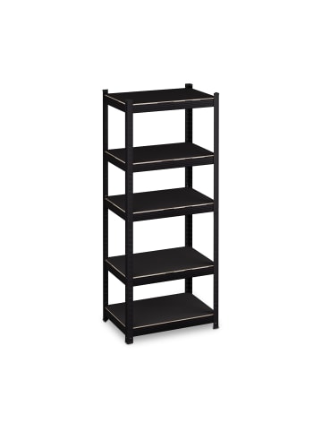 relaxdays Schwerlastregal in Schwarz - (B)60 x (H)150 x (T)40 cm