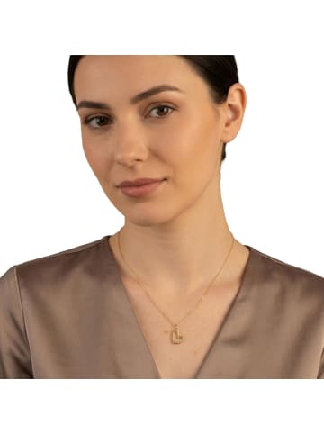 Amor Halskette Silber 925, gelbvergoldet in gold