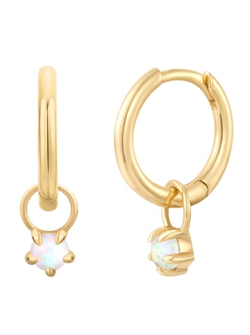 Glanzstücke München Ohrringe aus Sterling Silber mit Opal (synth.) in gelbgold