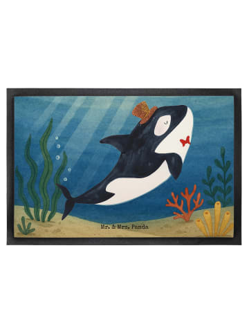 Mr. & Mrs. Panda Türmatte Orca Zylinder Design ohne Spruch in Weiß