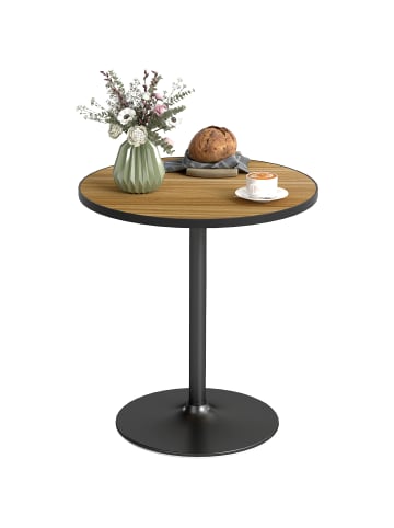 HOMCOM Esstisch-70L x 70B x 76H cm-Eiche