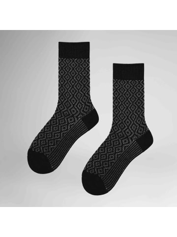 Hudson Socken Cozy Graphic gemustert in Black
