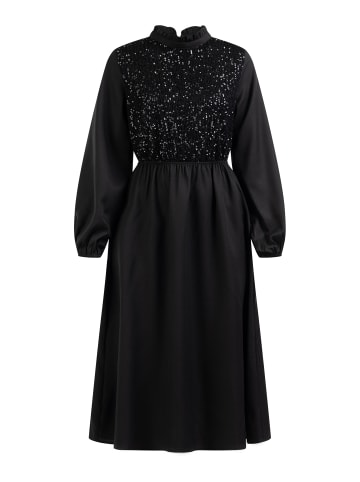 Usha Langarmkleid in Schwarz