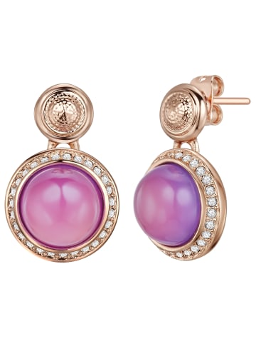 Lulu & Jane Ohrstecker Metall-Legierung Kunststoff in roségold