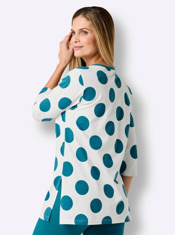 WITT WEIDEN Longshirt in ecru-aquapetrol