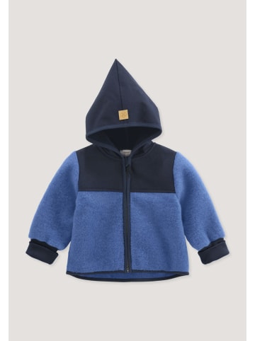 Hessnatur Wollfleece Jacke in mittelblau