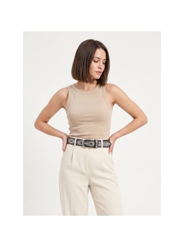 Nietengürtel Leder cream