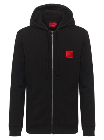 HUGO Sweatjacke in Schwarz