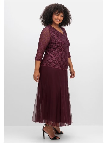 sheego Abendkleid in aubergine