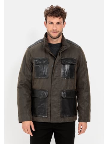 Camel Active Blouson mit Materialkontrast in Dunkel khaki