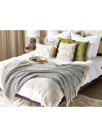 Beliani Kuscheldecke CHYAMA in Schwarz/Beige - (W) 125 x (H) 0.5 x (L) 150 cm