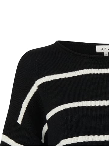 s.Oliver Strickpullover in schwarz weiß - 0001