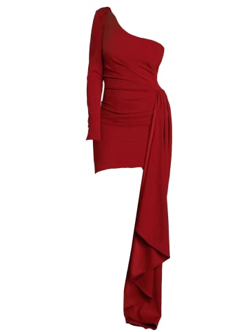 Moda Minx Kleid Bianca Short Ruffle Dress in red