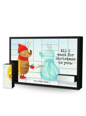 Mr. & Mrs. Panda Adventskalender Nachtfalter Schneemann Design m... in Weiß