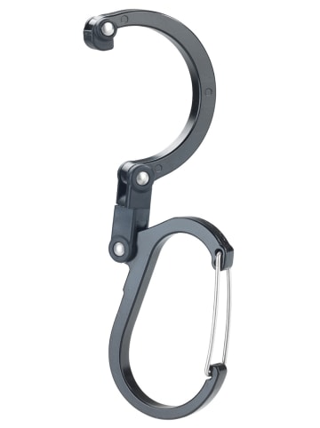 Maximex Multifunktionelle Karabiner-Haken, 27 kg Tragkraft in Schwarz