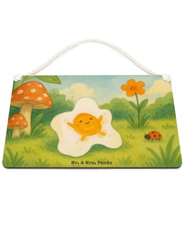 Mr. & Mrs. Panda Schild Spiegelei Ei Design ohne Spruch in Weiß