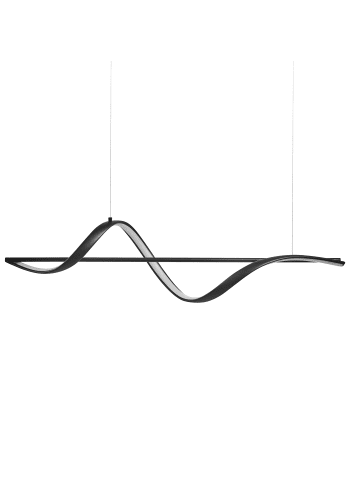 Beliani Pendelleuchten KHUTTI in Schwarz - (W) 90 x (H) 100 x (L) 16 cm