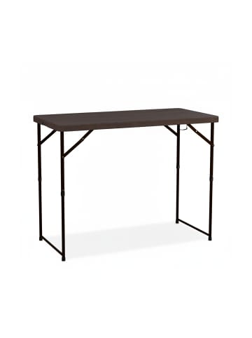 relaxdays Gartentisch in Braun - (B)120 x (H)74 x (T)60 cm