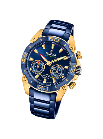 Festina Analog-Armbanduhr Festina Chrono Bike blau extra groß (ca. 46mm)