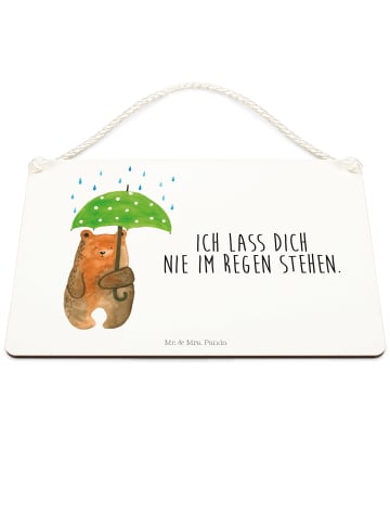 Mr. & Mrs. Panda Schild Bär Regenschirm mit Spruch in Transparent