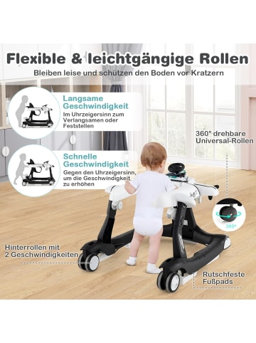 COSTWAY 6 in 1 Lauflernhilfe in Weiß