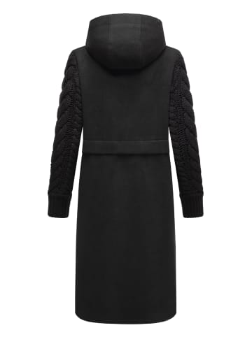 Navahoo Wintermantel Knit Babe 14 in Black