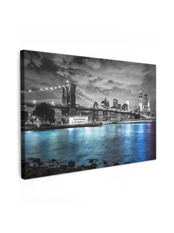 MuchoWow Leinwand bilder Erleuchtete Brücke