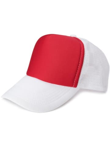 styleBREAKER Mesh Cap in Rot-Weiß