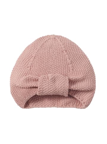 nordic coast company  Baby Turban Mütze Strick Altrosa - 0-3 Monate