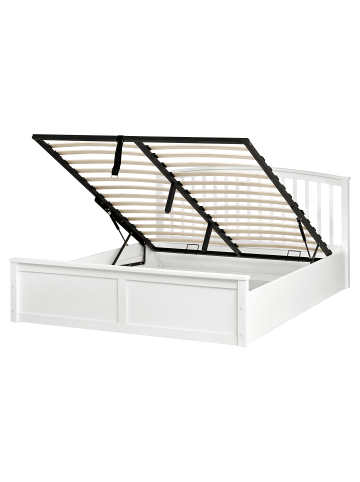 Beliani Doppelbett CLARBEC in Weiß - (W) 169 x (H) 93 x (L) 209 cm